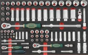 Набор инструмента 1/4",3/8" и 1/2" с 6-ти гран. головками (88пр.) ложемент