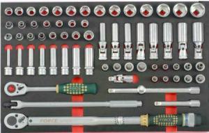 1/2" Набор инструмента с головками (66 пр.) ложемент