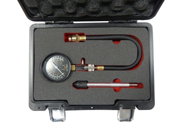 Тестер компрессии бензинового двигателя (удлинитель гибкий 310мм с резьбовыми адаптерами: М14х1.25,М 9460        F-903G7D