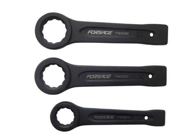 Ключ накидной ударный односторонний 30мм (L-185мм) 19243       F-79330