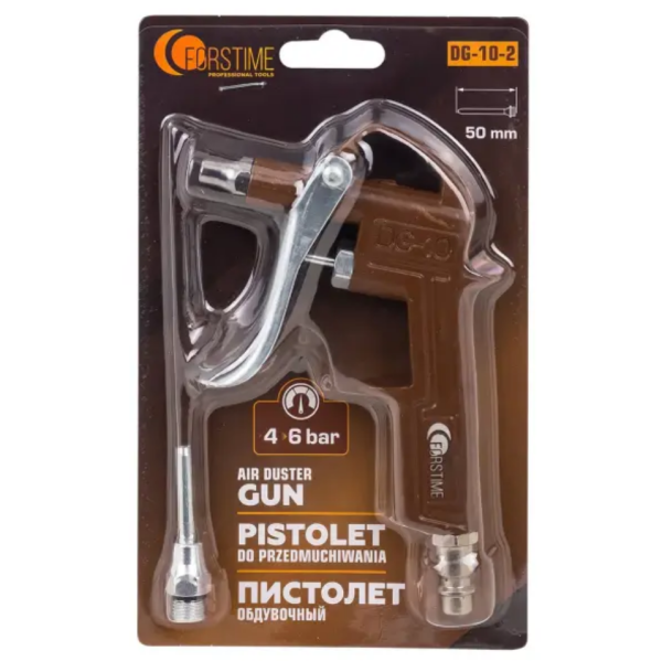 Пистолет обдувочный (сопло 50мм, 4-6Bar), в блистере 61650 FT-DG-10-2
