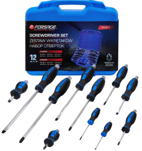 Отвертки ударные, набор 12пр. 65932 F-21311