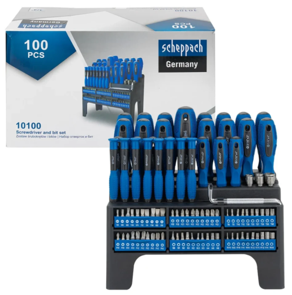 Набор отверток и бит 100пр. 1/4" 65860 Sch-10100