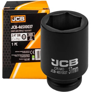 Головка ударная глубокая 37мм (6гр.), 3/4" 61048 JCB-46510037