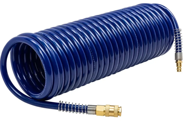 Шланг витой полиуретановый 10мм х 14мм х 10м с быстроразъемами 64602 YF-1410-10M