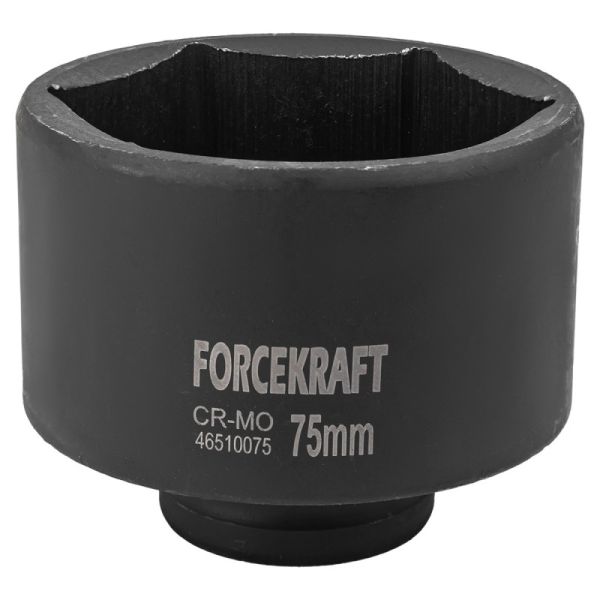 Головка ударная глубокая 3/4", 75мм (6гр.) FORCEKRAFT 19654       FK-46510075
