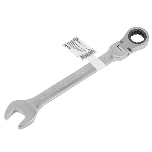 Ключ комбинированный трещоточный с шарниром 19мм 52402 FK-75719F