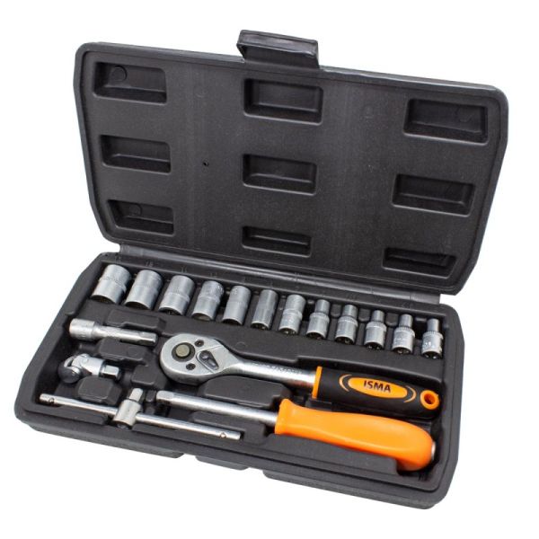 Набор инструментов 17пр. 1/4''(6гр.) (4-13мм) 50617 ISMA-2017