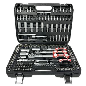 Набор инструментов 172 предмета 1/4"&3/8"&1/2" (6-гран.)(4-32мм) + телескоп трещотка FP053 FP-172ABC