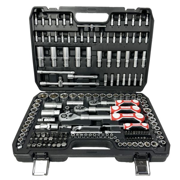 Набор инструментов 172 предмета 1/4"&3/8"&1/2" (6-гран.)(4-32мм) + телескоп трещотка FP053 FP-172ABC