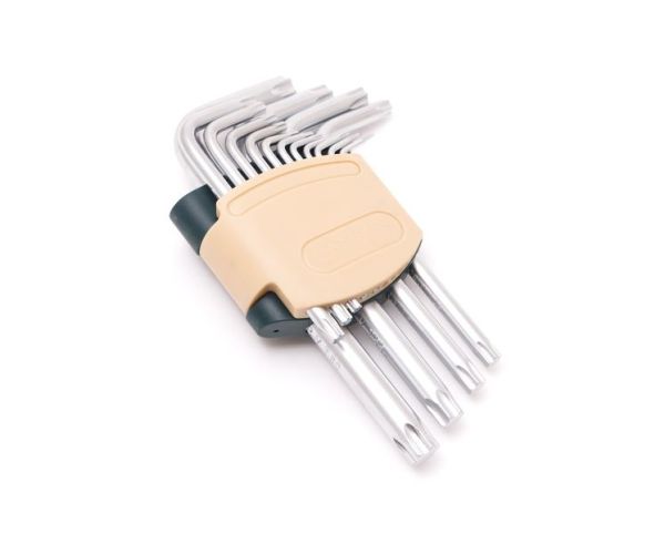 Набор ключей TORX Г-образных, 15 предметов(Т6, T7, T8, T9, Т10, Т15, Т20, Т25, Т27, Т30, Т40, Т45, Т 26059       RF-5151