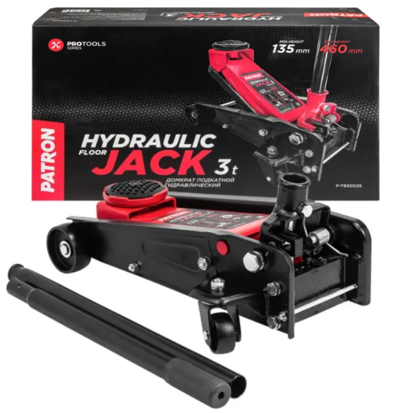 Домкрат подкатной гидравлический 3т (h min 135мм, h max 460мм) 61852 P-T830025