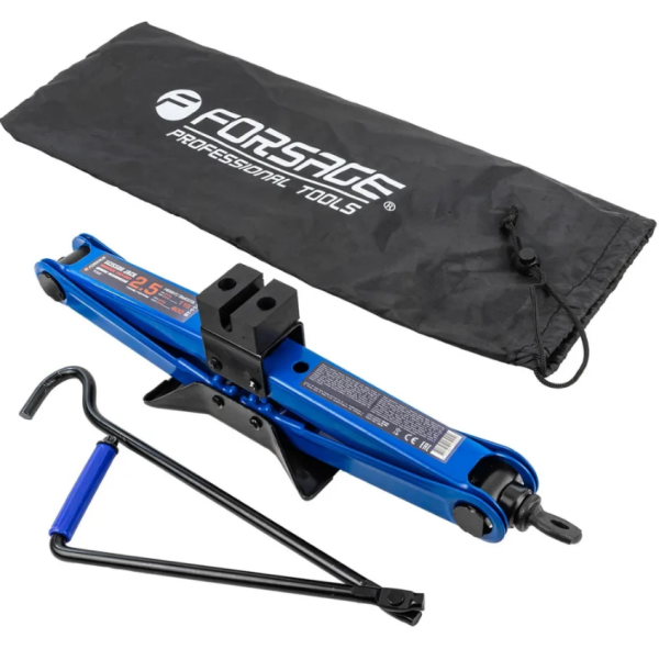 Домкрат механический "ромб" 2,5т (h min 115мм, h max 400мм, L-420мм) в водоотталкивающем чехле 58234 F-ST-114