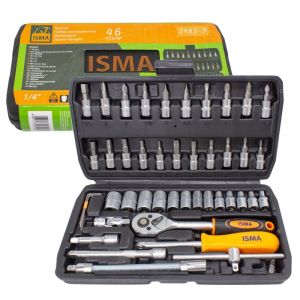 Набор инструментов 46пр.1/4''(6гр.)(4-14мм) 47891 ISMA-2462-5