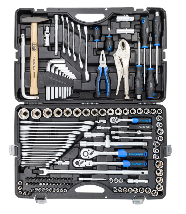 Набор инструментов 142 пр. 1/4" 3/8" 1/2" 6pt 60503 F-41421-5 SM