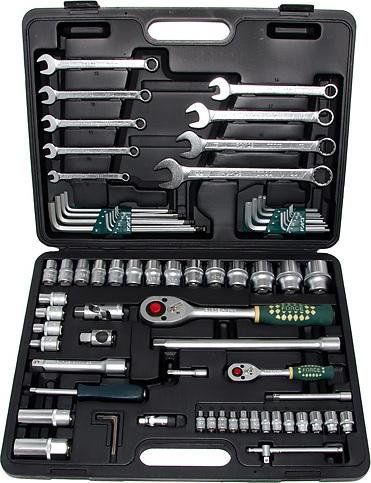 1/4" и 1/2" Набор инструмента с 6-ти гран. головками (76пр.)