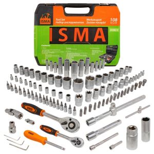 Набор инструментов 108пр.1/4''1/2''(6гр.)(4-32мм) 50775 ISMA-41082-5