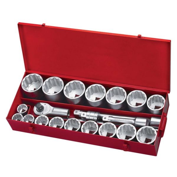 1" Набор инструмента с 12-ти гран. (дюймовыми) головками 1-7/16" - 3-1/8"(21пр.)