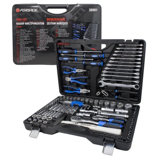 Набор инструментов 122 пр. 1/4'',1/2''(6гр.)(4-32мм) 51380 F-38901