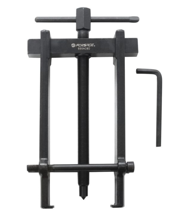 Съемник двухлапый усиленный с фиксацией стяжными болтами (Ø захвата: 35-80мм) 17179       F-666A080