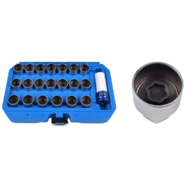 Головки для секретных колесных болтов BMW, 21 предмет (размерный номер 41-60, головка гл. 17мм), в к 17698       RF-302821