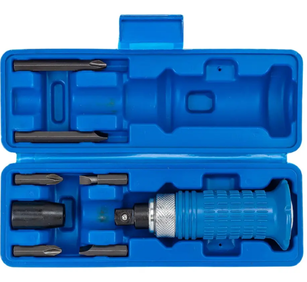 Отвертка ударная с набором бит, 8пр. 60950 F-5064E