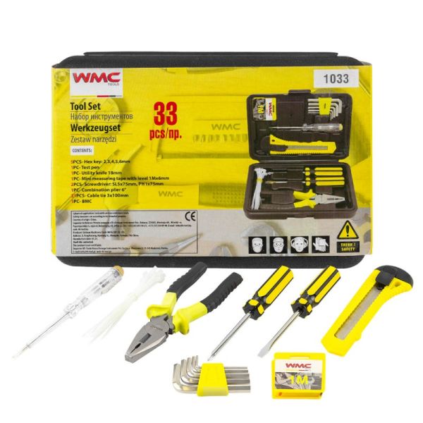 Набор инструментов 33пр.,в кейсе 50000 WMC-1033