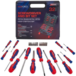 Отвертки в комплекте с битами, набор 32пр. 66046 YF-7032C