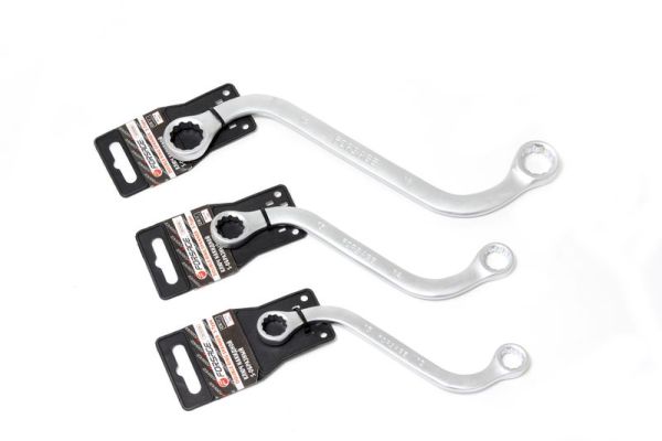 Ключ накидной S-образный 16х17мм, на пластиковом держателе 27290       F-7611617A