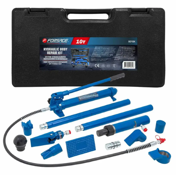 Набор гидравлического оборудования для кузовных работ, 10т 60739 F-0010K