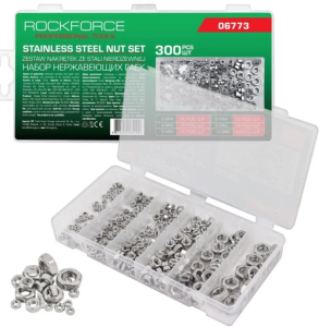Гайки нержавеющие 3-10мм, набор 300пр. 62173 RF-06773