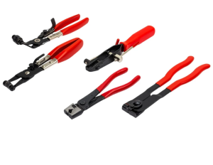 Клещи для снятия и уст. хомутов в компл. с приспособл для уст. ленточ. хомутов шруса 5пр 66350 RF-5055A