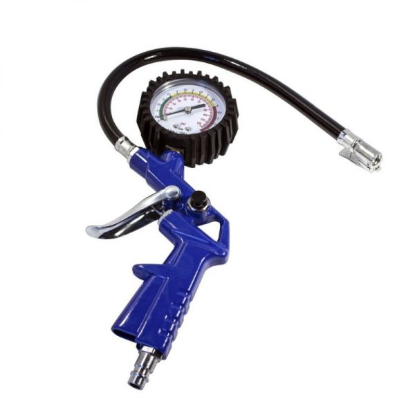 Пистолет для подкачки шин с аналоговым манометром и шлангом (0-8.5 Bar), в блистере 50355 FK-STG-26