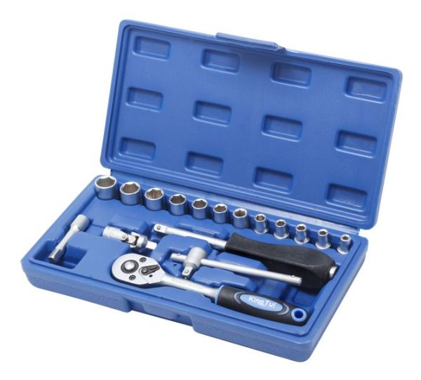 Набор инструментов 17 предметов, 1/4",6гр. (4-13мм) KINGTUL profi 10036       KT-17