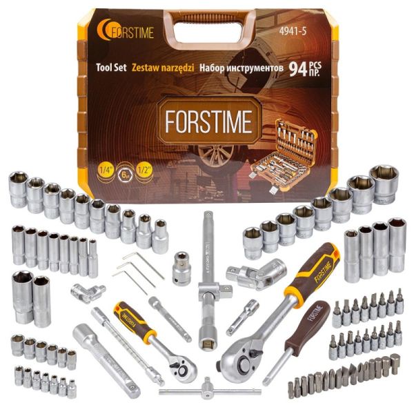 Набор инструментов 94 пр.1/4'',1/2''(6гр.)(4-32мм) 52554 FT-4941-5