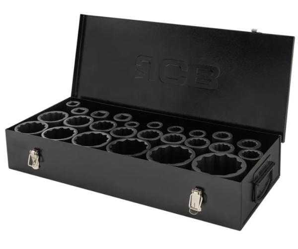 Головки ударные, набор 25пр., 1" 64931 JCB-8251-9MPB