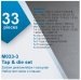Набор метчиков и плашек 33пр.(метрич+дюйм)(М3х0.5,М4х0.7,М5х0.8,М6х1.0,М8х1.25,М10х1.5,М12х1.75;1/4, 64903 Sch-M033-3