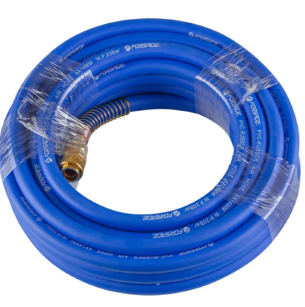 Шланг резиновый воздушный армированный с фитингами 8мм x 14мм x 10м. 57572 F-AHF-108