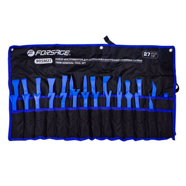 Набор приспособлений для демонтажа внутренней обшивки салона 27пр., на полотне. 51101 F-905M27