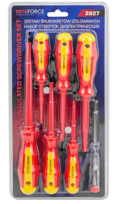 Отвертки диэлектрические, набор 7пр. 66039 YF-2827
