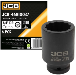 Головка ударная глубокая 3/4", 37мм (12гр.) 59837 JCB-46810037