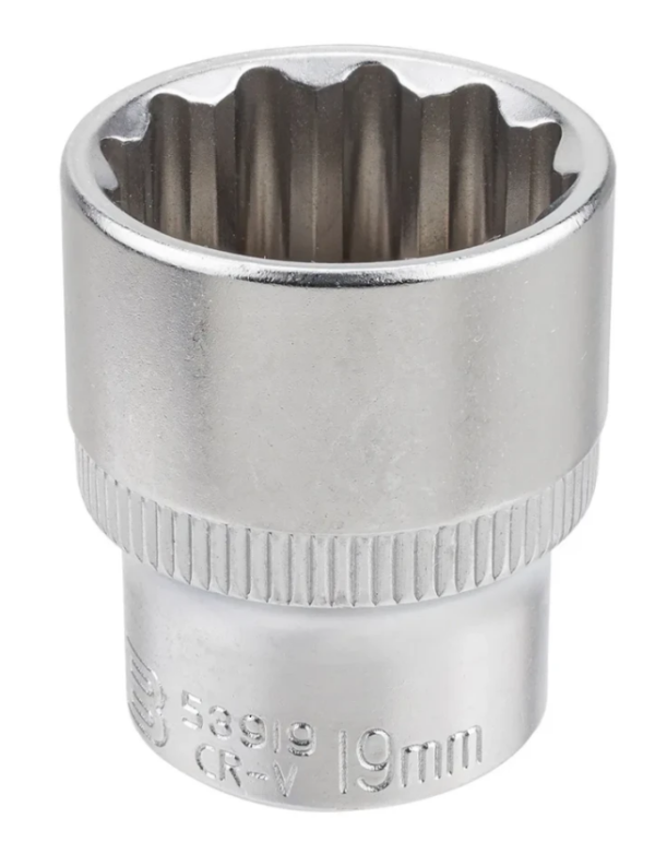 Головка 19мм (12гр.), 3/8" 61818 JCB-53919