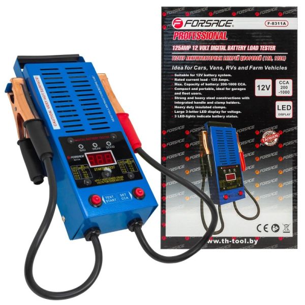 Тестер аккумуляторных батарей цифровой (12V, 125А) 47219 F-8311A