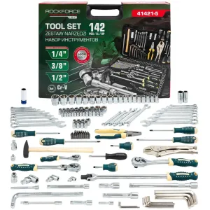 Набор инструментов 142пр. 1/4'', 3/8'', 1/2''(6гр.) 61105 RF LIGHT-41421-5