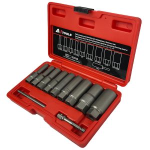 Набор длинных головок-экстракторов для извлечения болтов и гаек 3/8" 11 предметов  A1-QD102 QD102