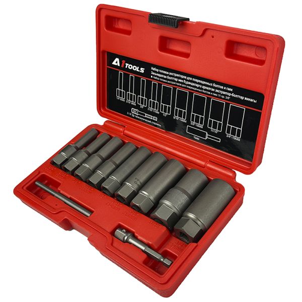 Набор длинных головок-экстракторов для извлечения болтов и гаек 3/8" 11 предметов  A1-QD102 QD102