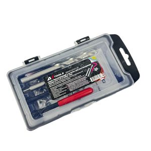 Набор приспособлений и футорок для восстановления резьбы М10*1.25., в кейсе 25шт. A1-QD405 QD405-M10*125 Набор приспособлений и футорок для восстановления резьбы М10*1.25., в кейсе 25шт. A1-QD405 QD405-M10*125