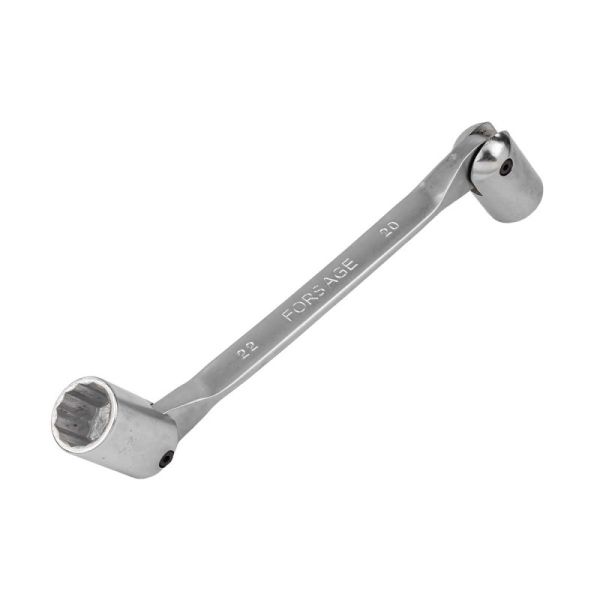 Ключ торцевой шарнирный двухсторонний 20х22мм на пластиковом держателе 29693       F-7522022