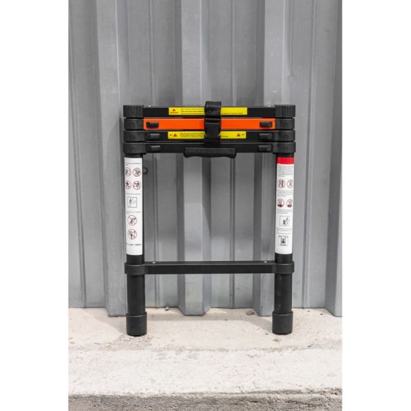 Лестница телескопическая алюминиевая односекционная (1.4м,5ступенек, max нагрузка 150кг) 56421 RF-UP140