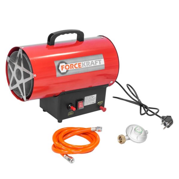 Пушка тепловая газовая(10кВт,220V,0.3 bar,расход-0.73 кг/час,пр.-ть-320м3/час,площадь обогрева-70м2, 51892 FK-GH-10M